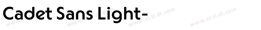 Cadet Sans Light字体转换